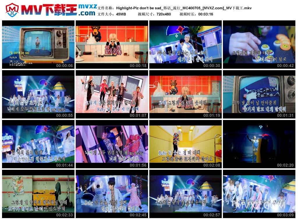 Highlight-Plz don't be sad_韩语_流行_MC400705